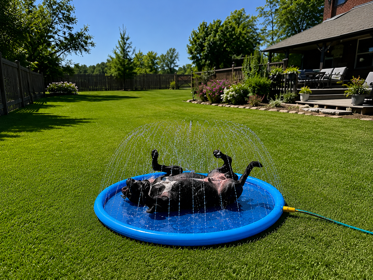A tired dog really is a good dog. This actually gets them there