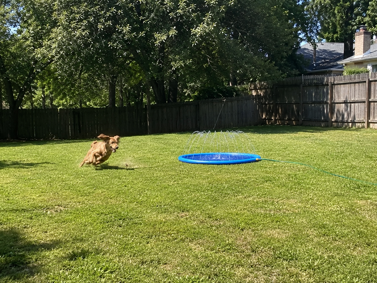 The zoomies stop being a problem when they happen outside