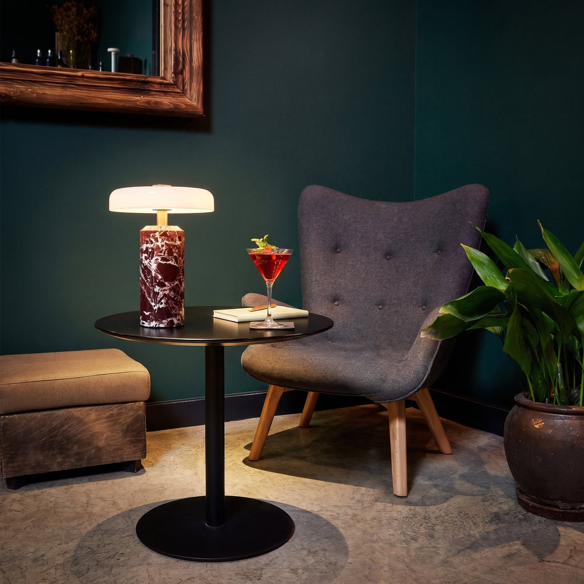 Wireless Marble Glass Table Lamp